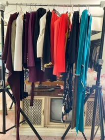 Lot Of Ladies Suits, Silk Shirt, And More