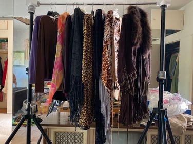 Lot Of Clothing And Scarves, Approximate Sizes S-M