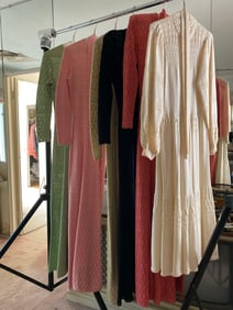 Six Vintage Knit Dresses, Approximate Size Small