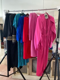 Vintage Designer Evening Wear, Including Kevan Hall Couture Silk Dress