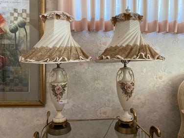 Pair Of Porcelain Table Lamps