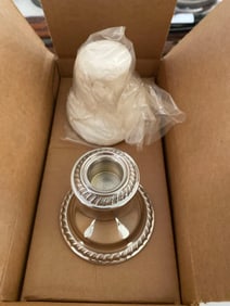 Pair Of Gorham Sterling Silver Candlesticks, New In Box