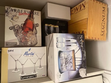 Wine Glasses, Martini Glasses, And Other Glassware