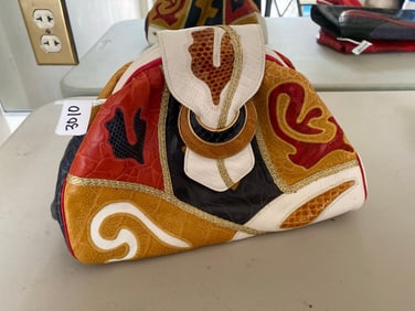 Sharif Vintage Leather Patchwork Purse