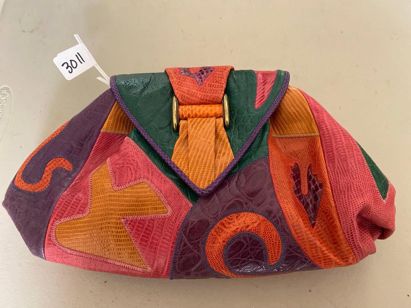 Sharif Colorful Vintage Leather Patchwork Purse (1 of 4)