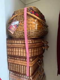 Three Picnic Baskets And Accessories