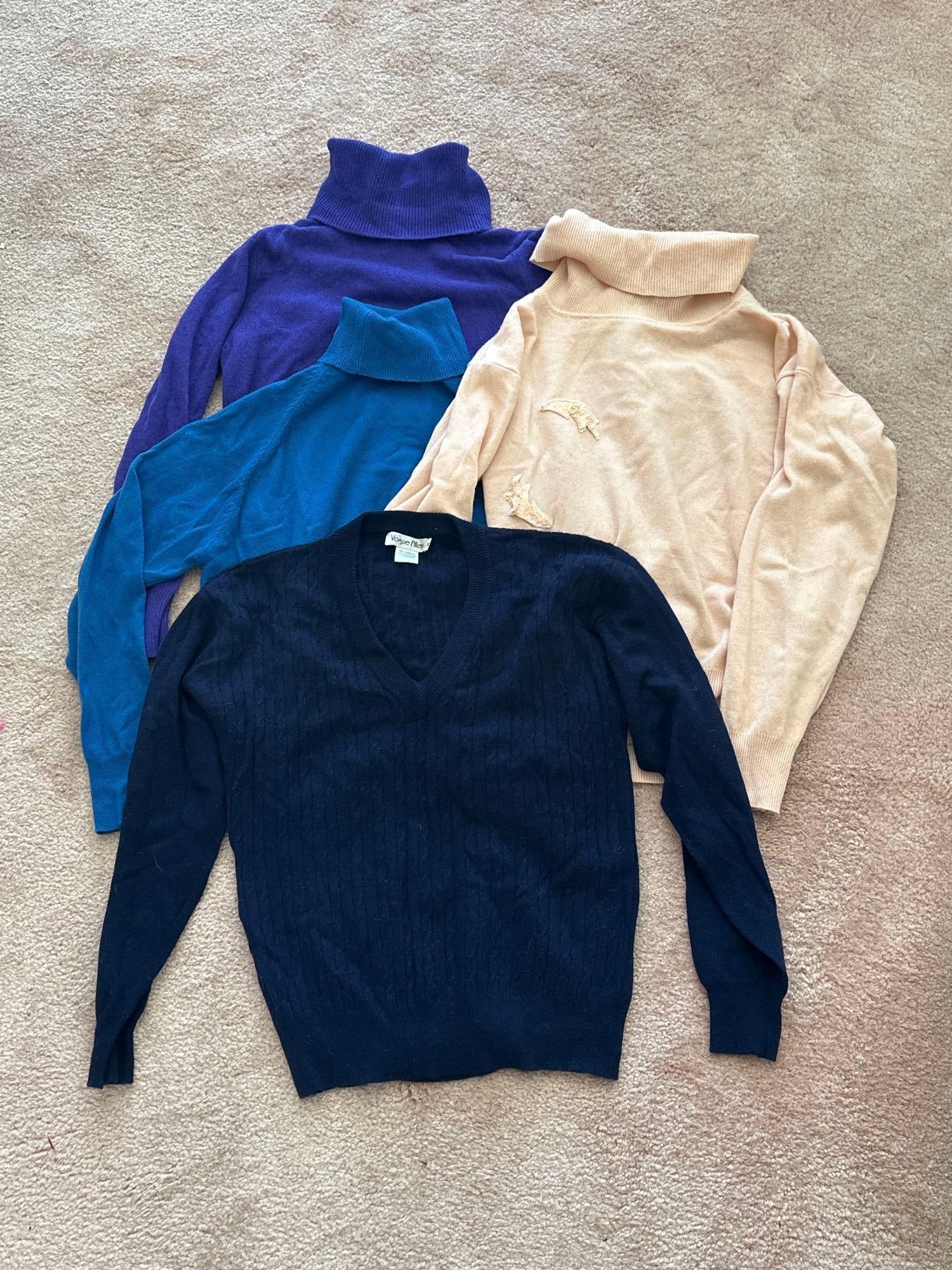 Five Cashmere Sweaters: Five cashmere sweaters