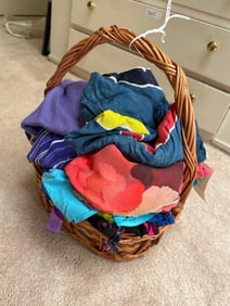 Basket Of Sarongs And Scarves