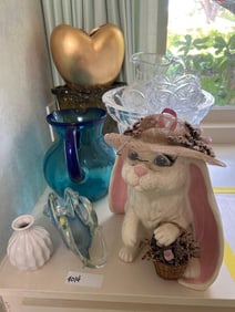 Lot Of Crystal, Glassware, And Decorative Items