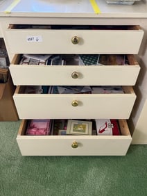 Four Drawers Of Cards And Stationary