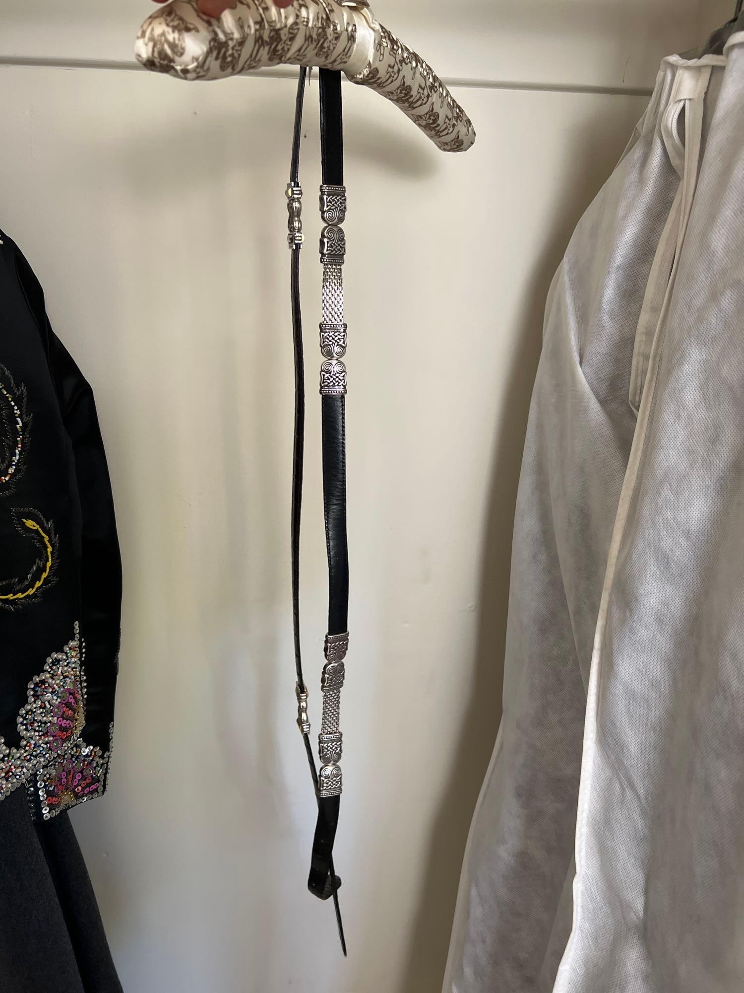 Two Brighton Leather Belts, Size 28: Two Brighton leather belts, size 28.