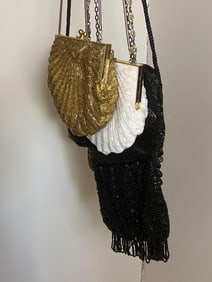Five beaded evening purses