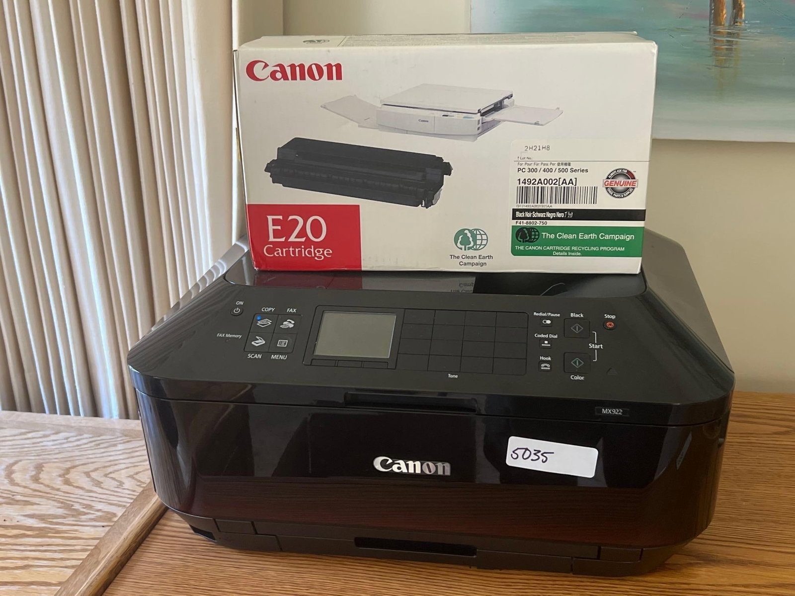 Canon Printed And E20 Cartridge: Canon Printed and E20 Cartridge. Apparently in working order.