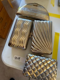 Three Vintage Metal Clutch Purses