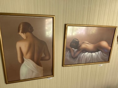 Two Framed Nude Art Prints