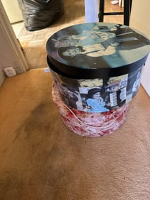 Two Hat Boxes With Hats
