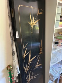 Four Panel Mother Of Pearl Inlay Asian Screen
