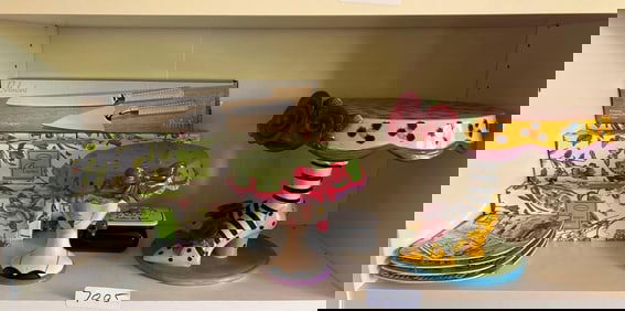 New In Box Botanic Garden Cutlery, Babs Cake Plates, Trinket Box, And More