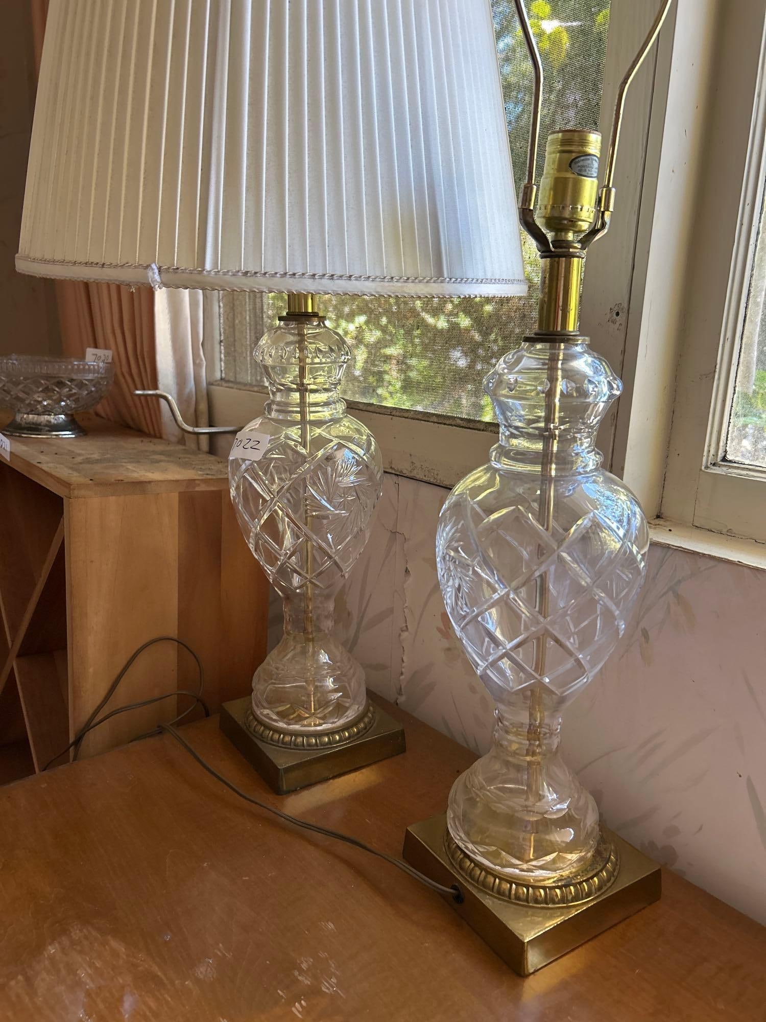 Two Crystal Lamps. (1 of 2)