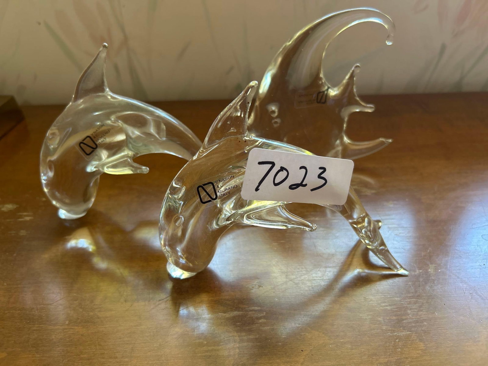 Three Murano Glass Pieces.: Three Murano glass pieces.