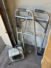 Foldable Walker, Heater, And Scale.