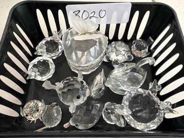 Miniature Crystal Animals, Many Swarovski