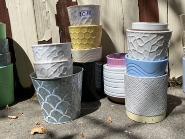 15 Ceramic & Metal Pots
