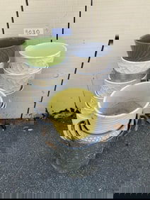 13 Ceramic Pots, 2 Metal Pots