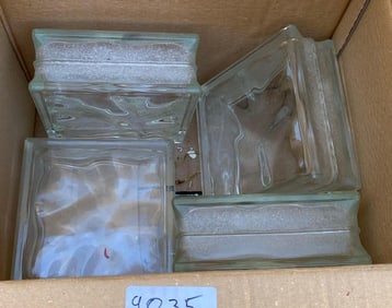 Four Mid Century Glass Bricks