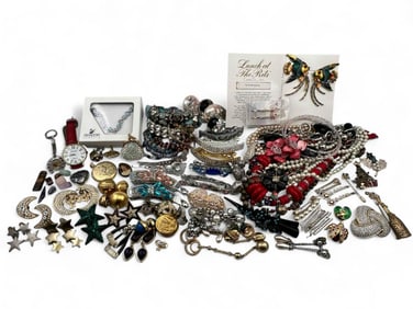 Lot of Costume Jewelry, Including Designer Pieces