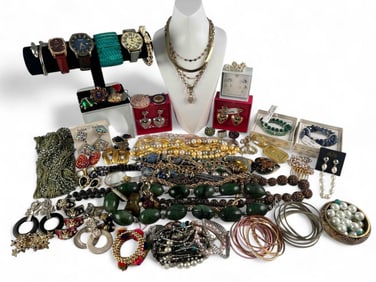 Large Lot Of Costume Jewelry