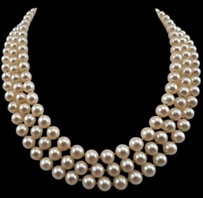 14K Pearl Necklace, 48in. Length