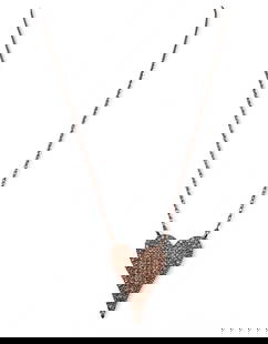 14K Rose Gold Diamond Heart Necklace: 14K Rose Gold Diamond Heart Necklace, 1.7g. Marked "Fremada 14K." Chain approximately 17L in. Heart approximately 1.8W x 4.4L mm. ALL CREDIT CARDS WILL BE MANUALLY VERIFIED PRIOR TO SHIPMENT.