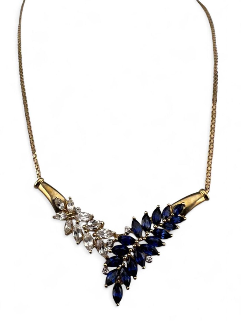 10K Gem Set Necklace (1 of 7)