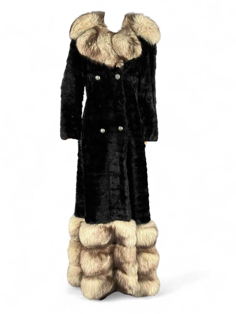 Vintage Mink & Silver Fox Fur Coat (1 of 19)