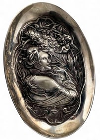 Art Nouveau Silver Dish