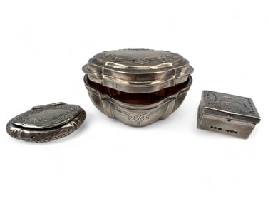 Three Sterling Silver Boxes