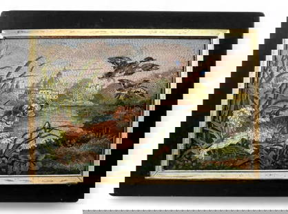 Italian Micromosaic Silver Gilt Mounted Hardstone Snuff Box: Italian Micromosaic Silver Gilt Mounted Hardstone Snuff Box, 19th Century. Mountings test as gold over silver. Marked with papal coat of arms. Approximately 3.625L x 2.625W x 1.125H in.