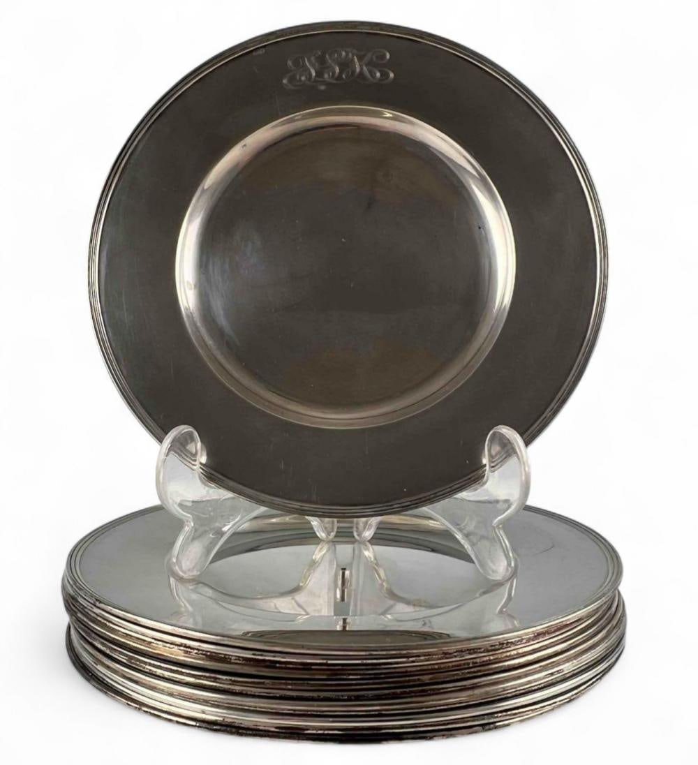 Set Of Twelve Gorham Sterling Silver Dessert Plates (1 of 7)