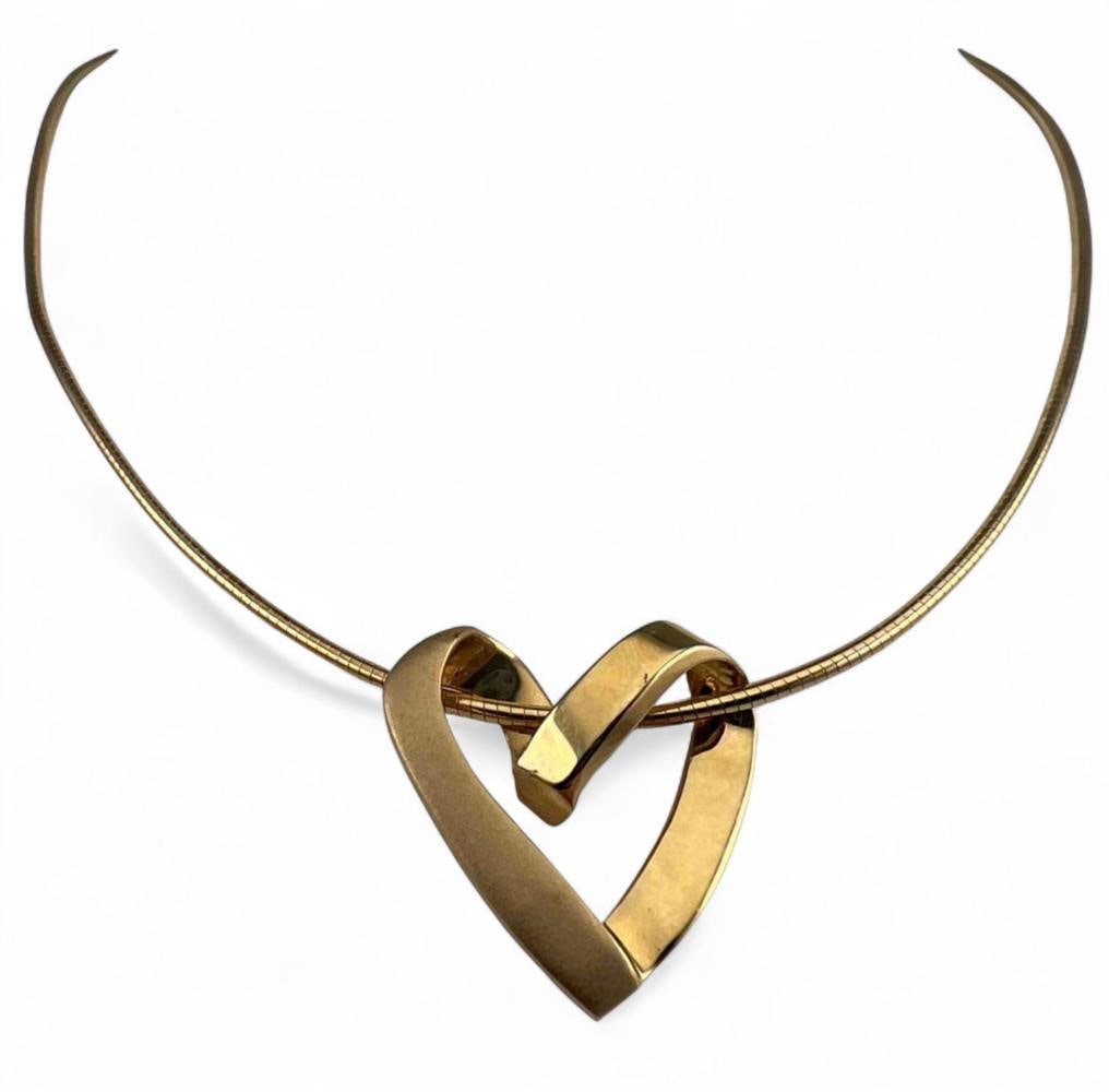 Italian 14K Yellow Gold Heart Necklace (1 of 7)