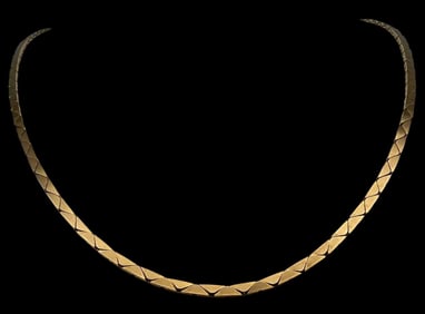 14K Italian Yellow Gold Chain Necklace