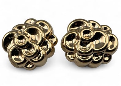 14K Gold Flower Earrings