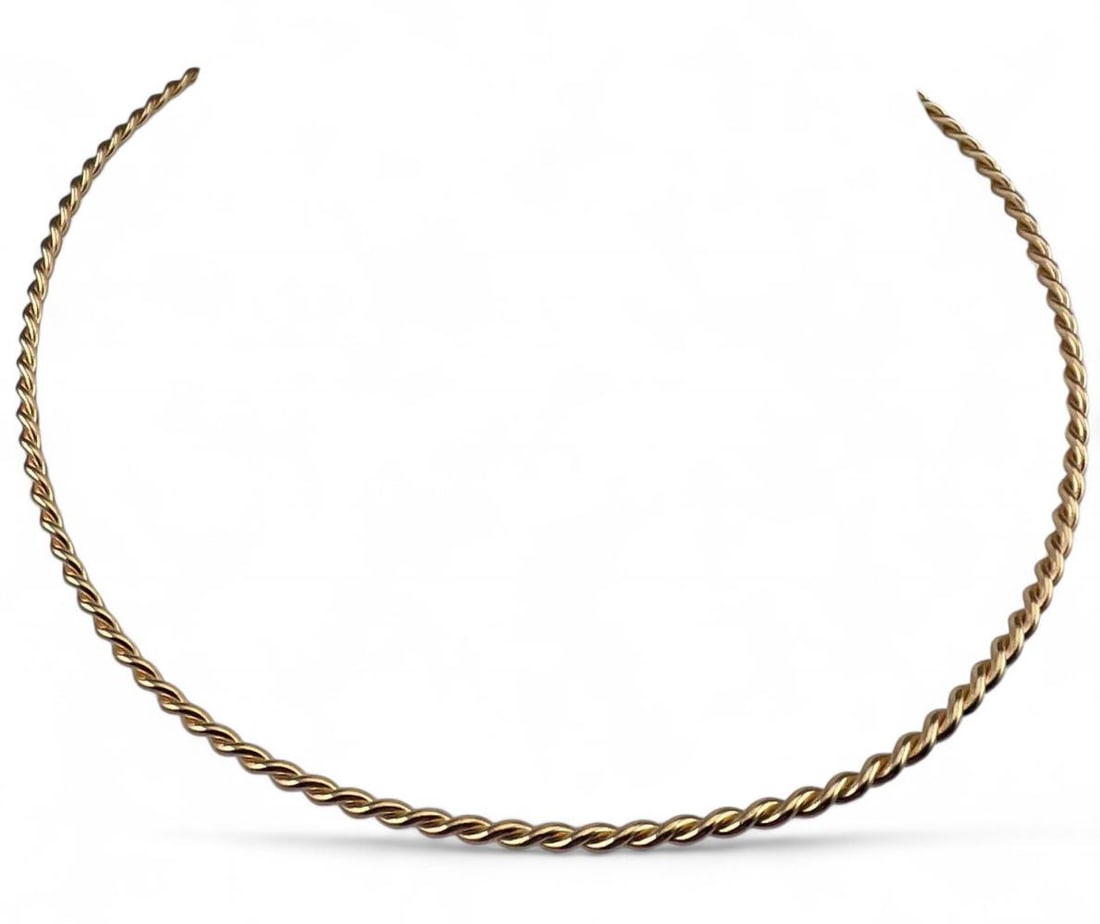 14K Yellow Gold Choker Necklace (1 of 4)