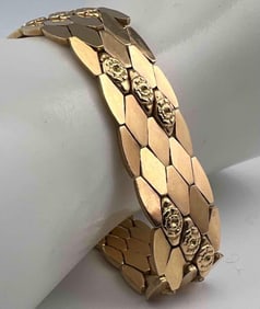 18K Yellow Gold Snake Bracelet