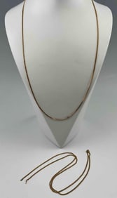 Two 18K Gold Chains, For Repair