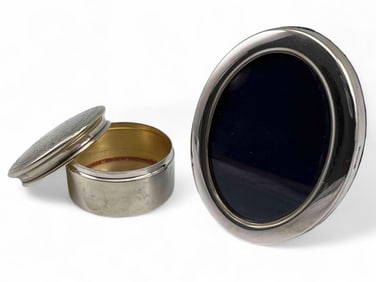Sterling Silver Box & Picture Frame