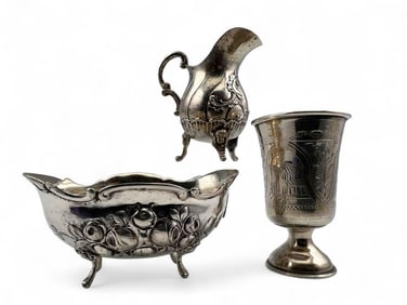 Grouping Of Antique Silver Tableware