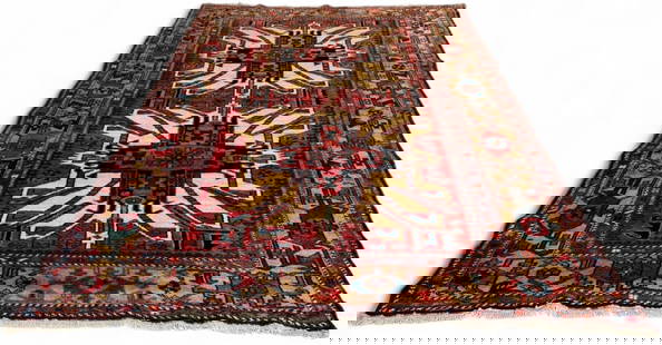 Hand Knotted Persian Rug, Decorated With Two Medallions: Hand Knotted Persian Rug, Decorated With Two Medallions. Approximately 6.5L x 4.6W ft. (78.0L x 56.25W inches).