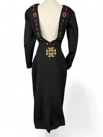 Andrea Jovine Beaded Wool Dress