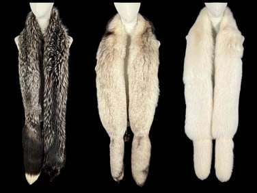 Three Fox Fur Stoles
